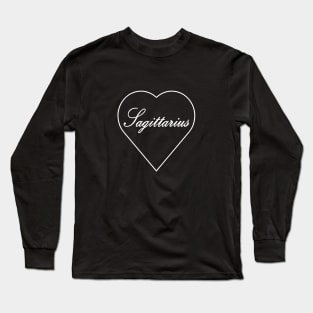 Sagittarius Zodiac Heart Long Sleeve T-Shirt